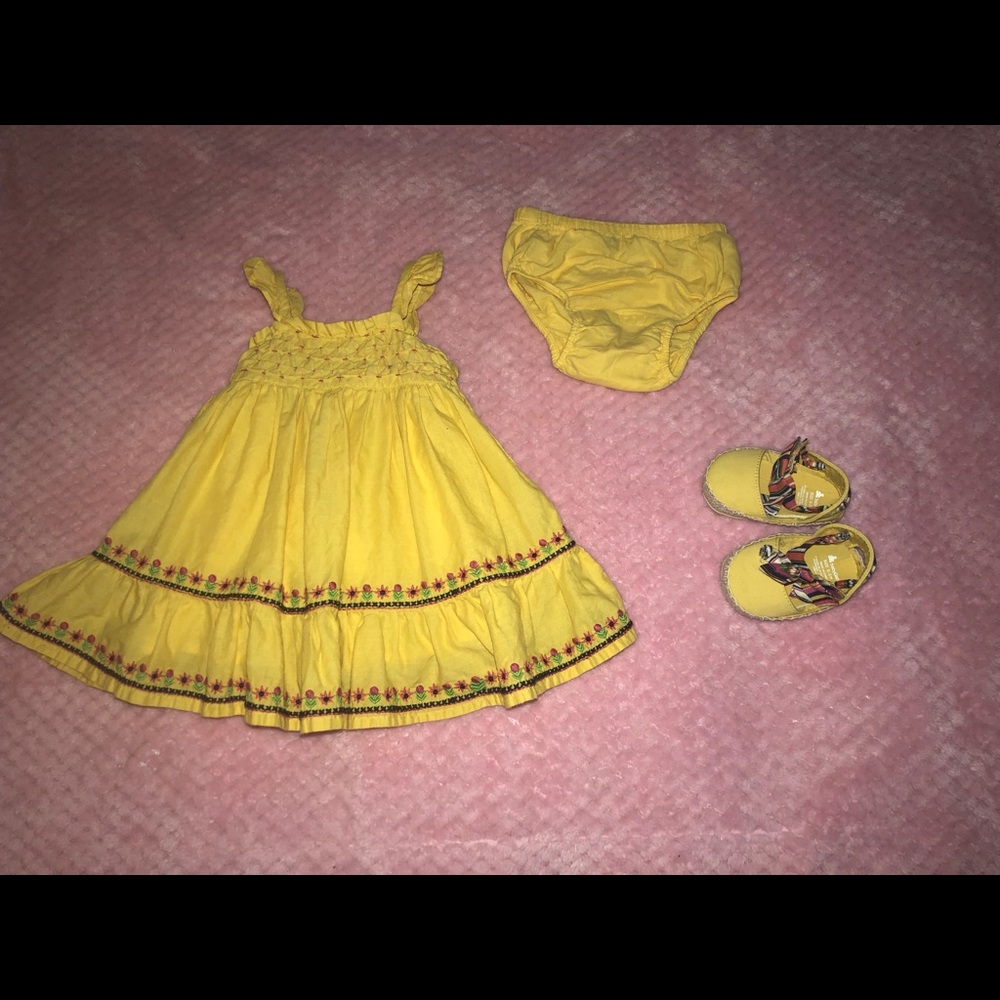 Baby gap dress with matching espadrilles